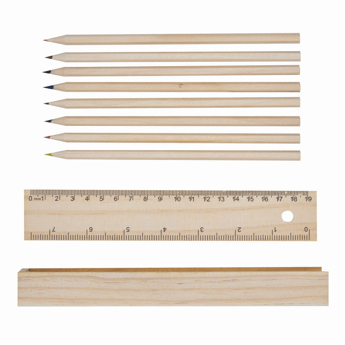 Natural Wood Colored Pencils STRAIGHT