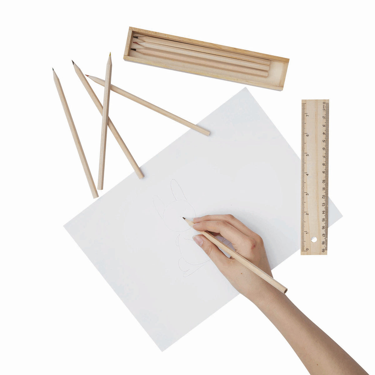 Natural Wood Colored Pencils STRAIGHT