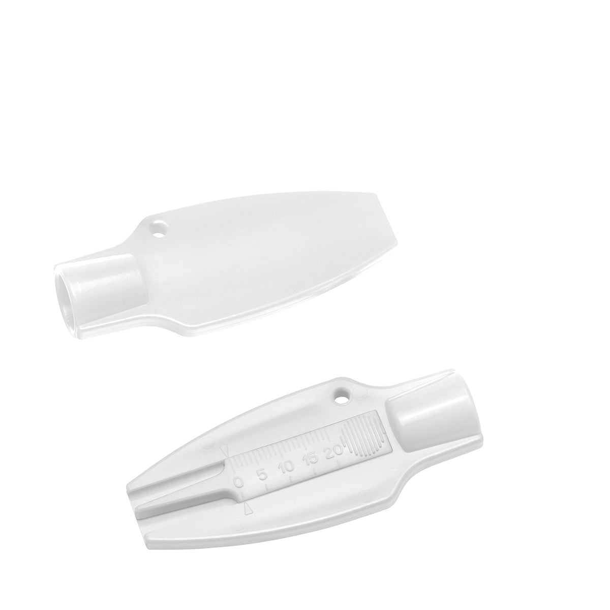 Tire tread depth gauge with valve cap remover