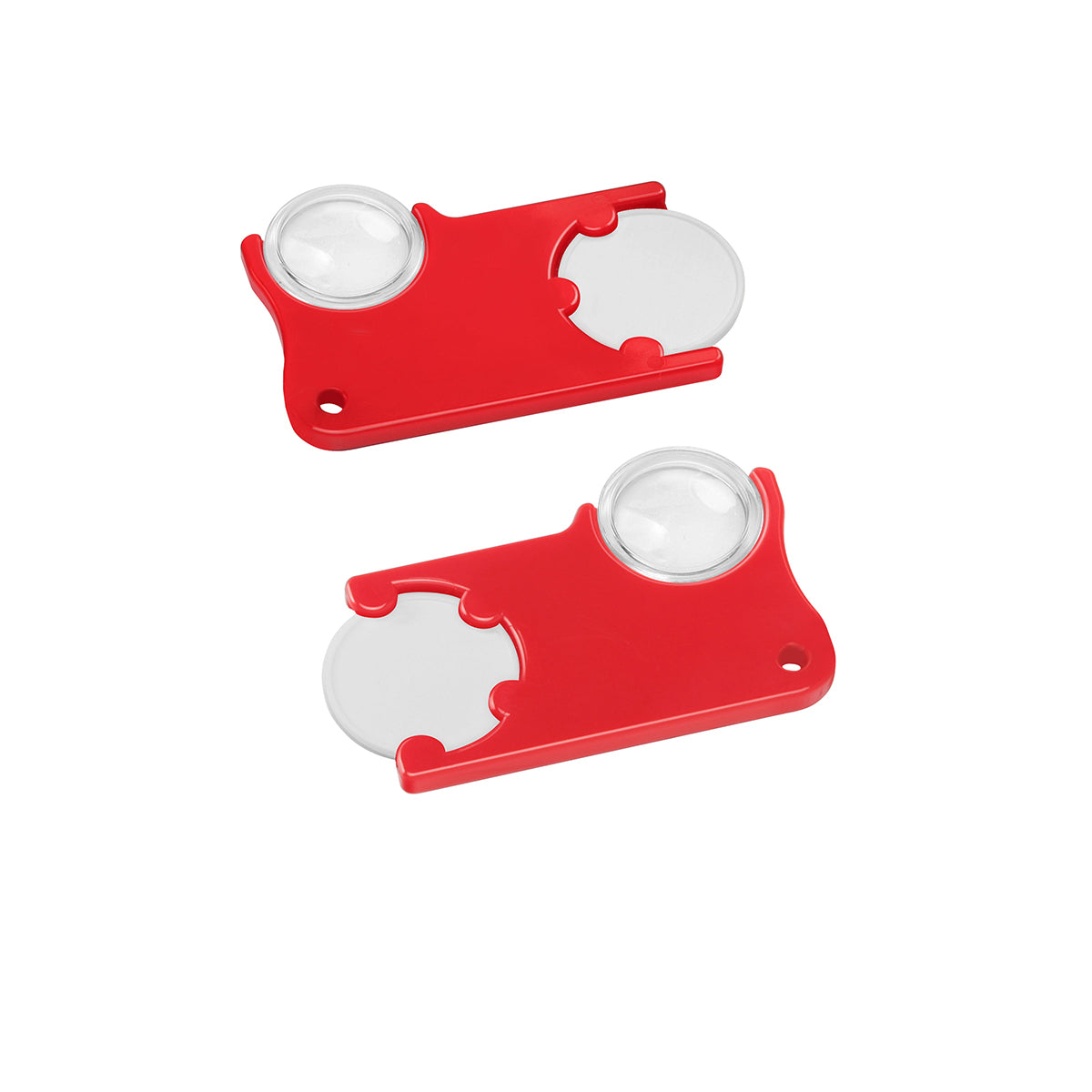 Porte-jeton avec jeton de 1 € et loupe