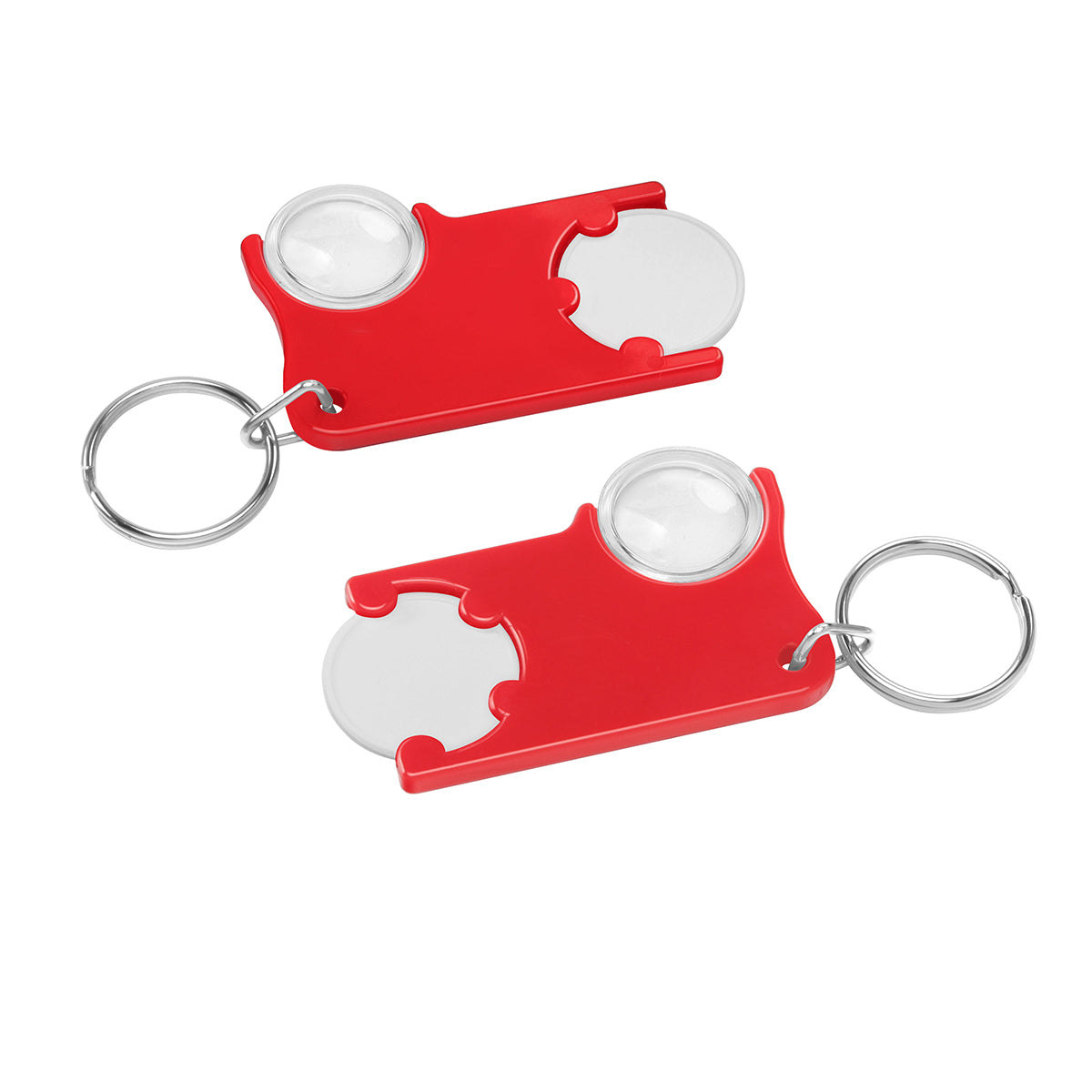 Porte-jeton avec jeton de 1 € et loupe