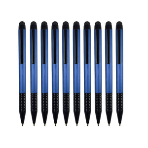 10er-Set blaue Kugelschreiber mit schwarzen Details