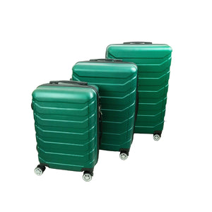 Drei grüne Koffer-Set