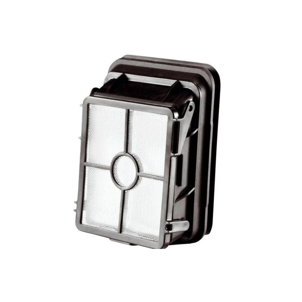 Schwarz-weisser, aufklappbarer Motorfilter