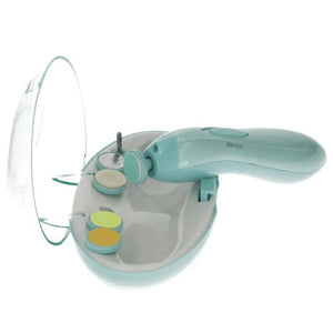 Türkises Baby Nagelpflege-Set mit Transparenter, aufgeklappter Oberseite