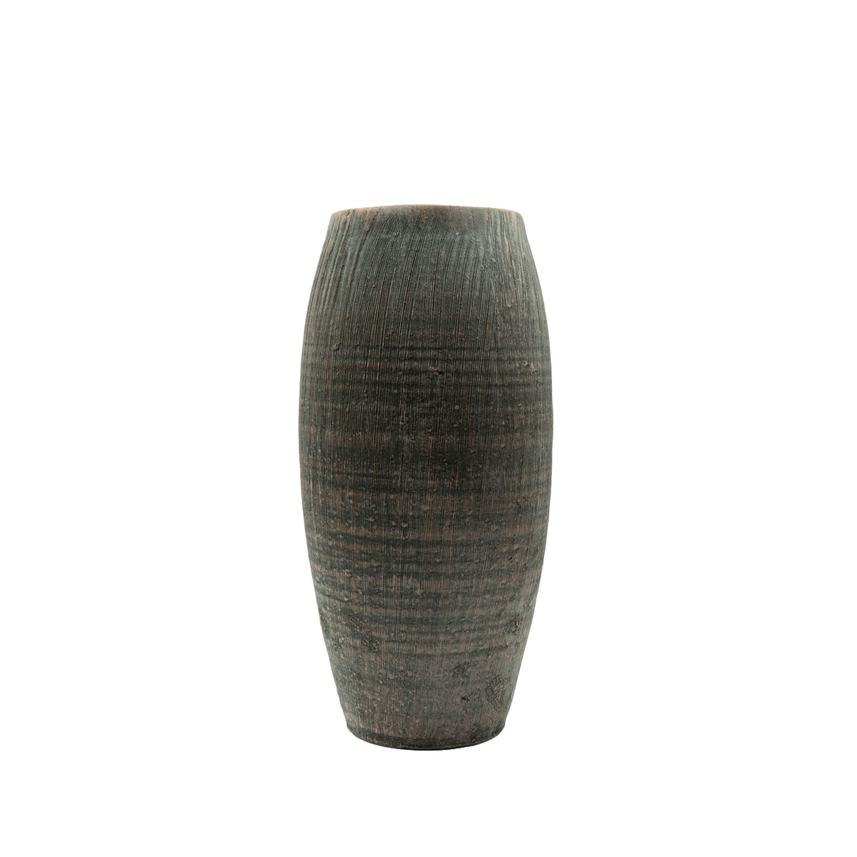 Braune Vase von vorne