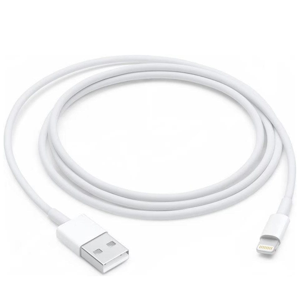 Weisses USB-A, Lightning Kabel