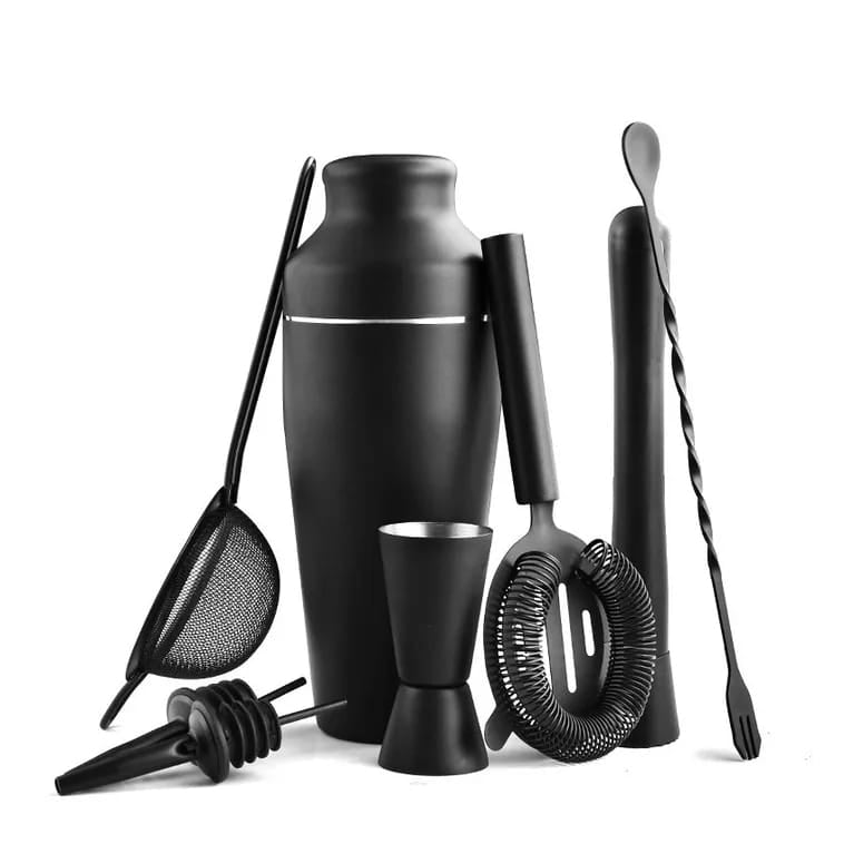 Schwarzes Cocktail Shaker-Set