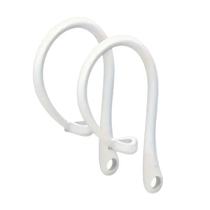 Weisse Silikon OhrbĂĽgel fĂĽr Airpods von der Seite