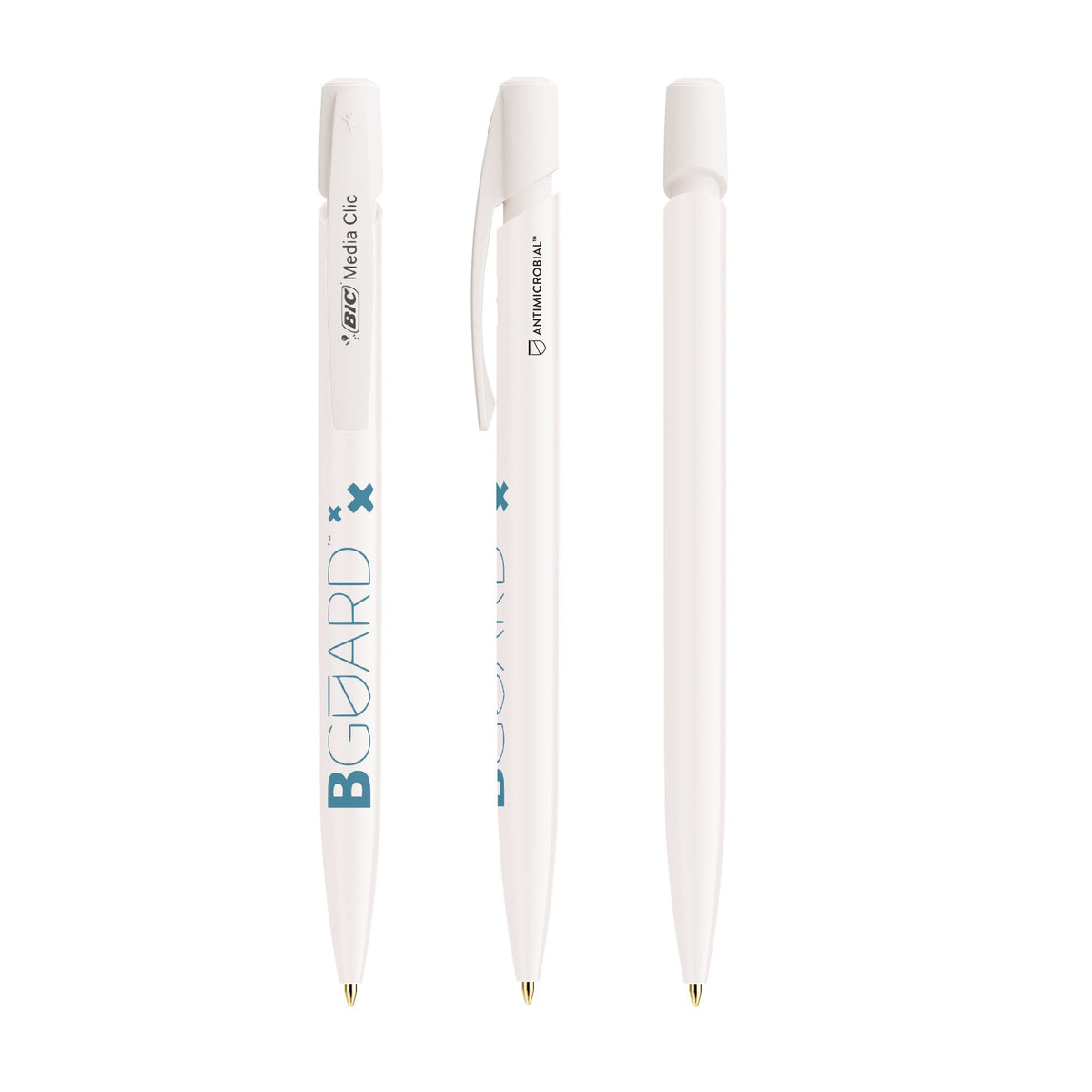 BIC® Media Clic BGUARD™ Antimicrobial Ecolutions® Ballpoint Pen Antimicrobial Logo
