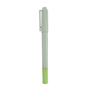 HellgrĂĽner Fineliner und Textmarker von der Seite