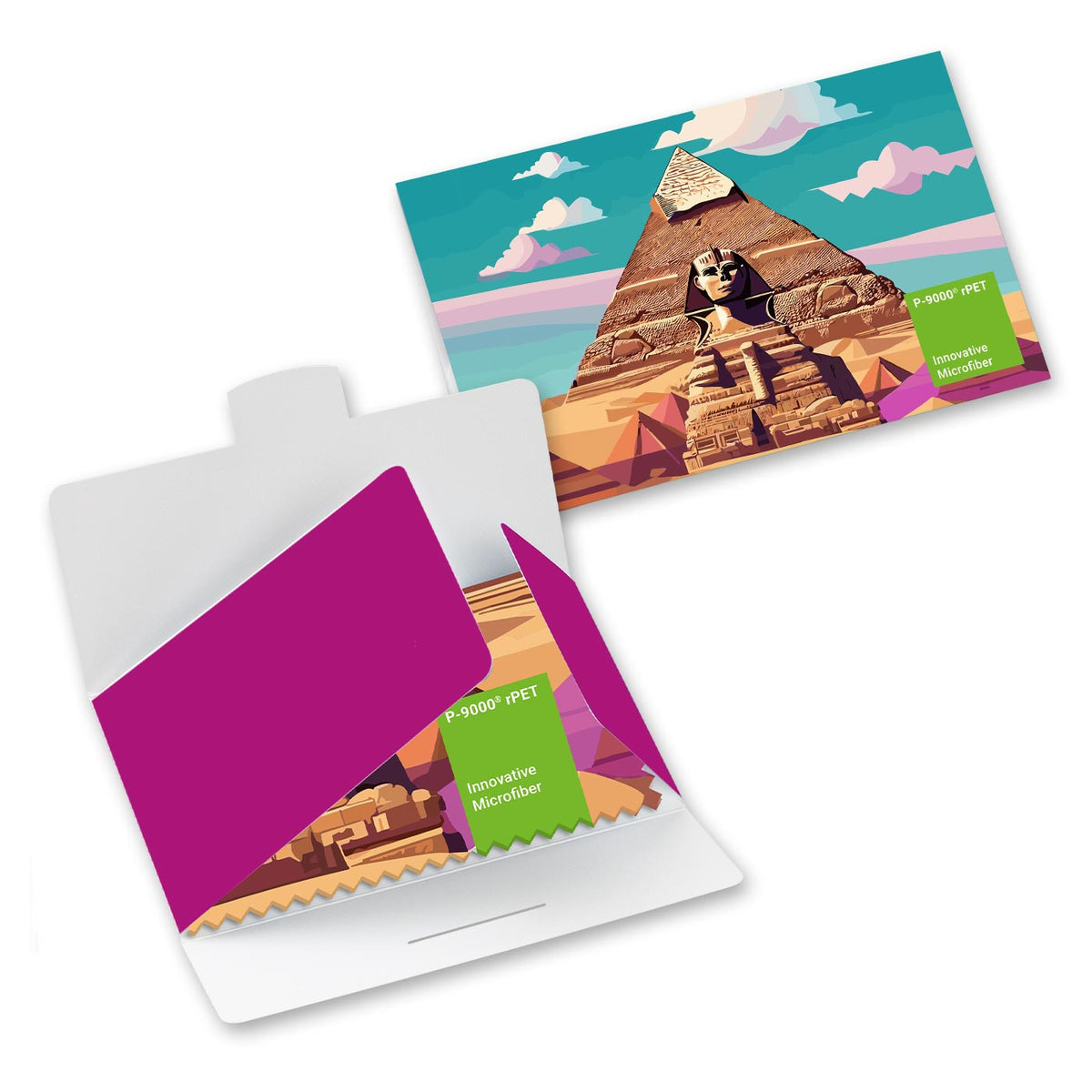 POLYCLEAN rPET Microfiber Cloth 30x20 cm in a paper case, all-inclusive package