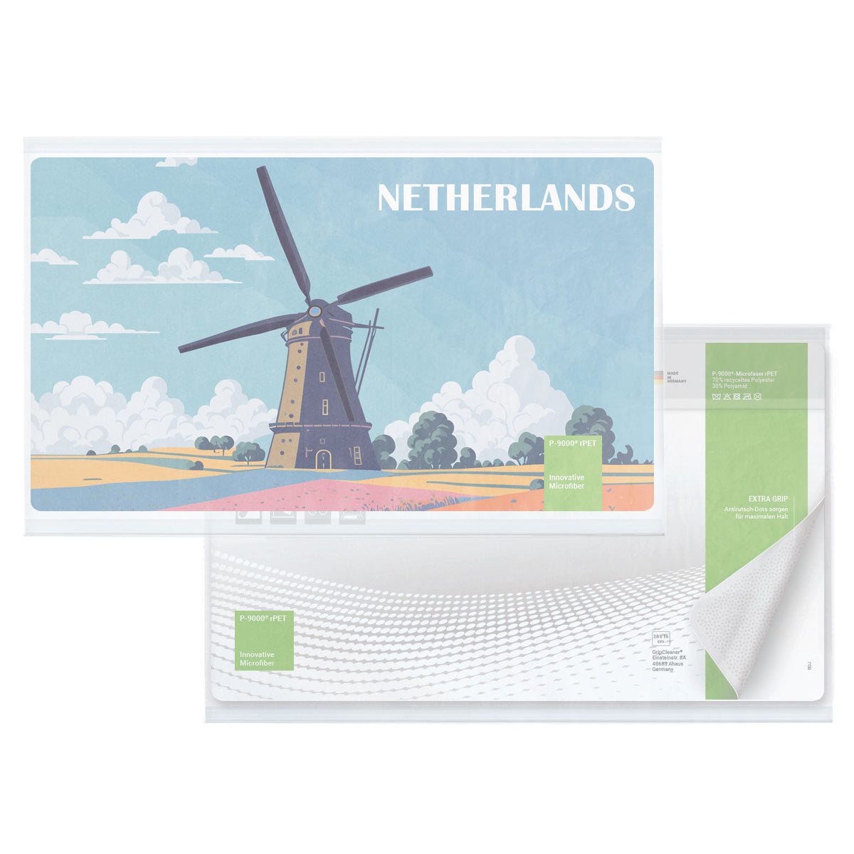 rPET GripCleaner® 4in1 Mouse Pad 28x16 cm, All-Inclusive Package