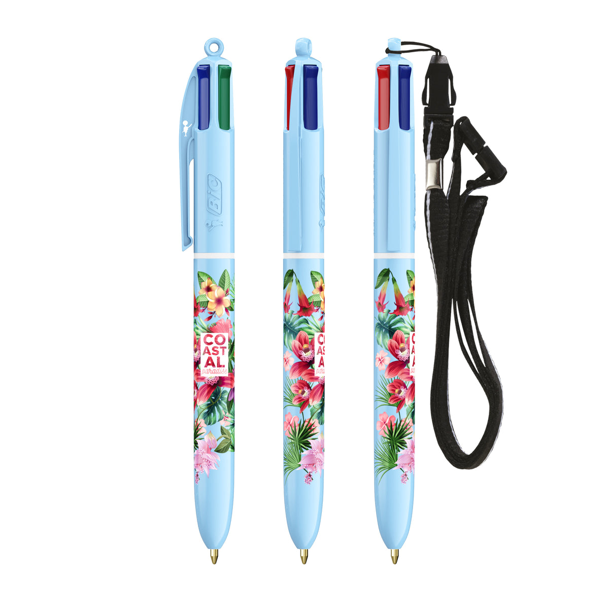 BIC® 4 Couleurs® Pastel + Cordon