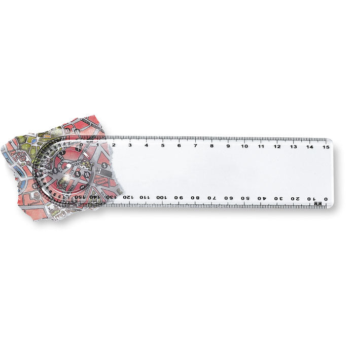 Ruler with Magnifier/Protractor