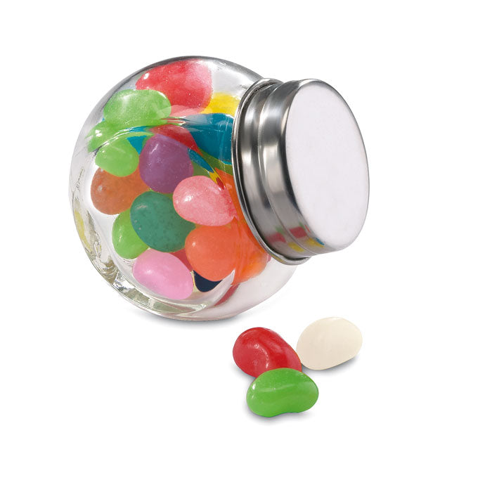 Bonbons gélifiés dans un distributeur en verre