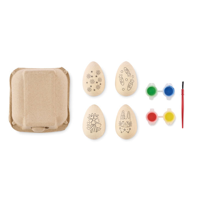 Kit de peinture pour œufs de Pâques en bois