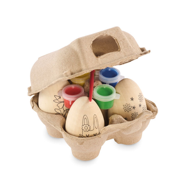 Kit de peinture pour œufs de Pâques en bois