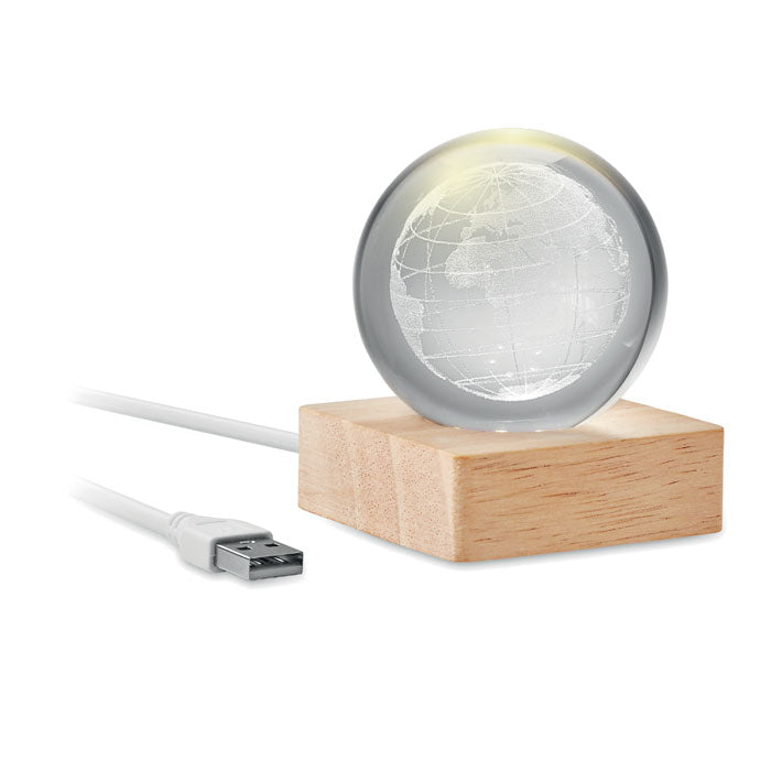 LED-Glaskugel Globus