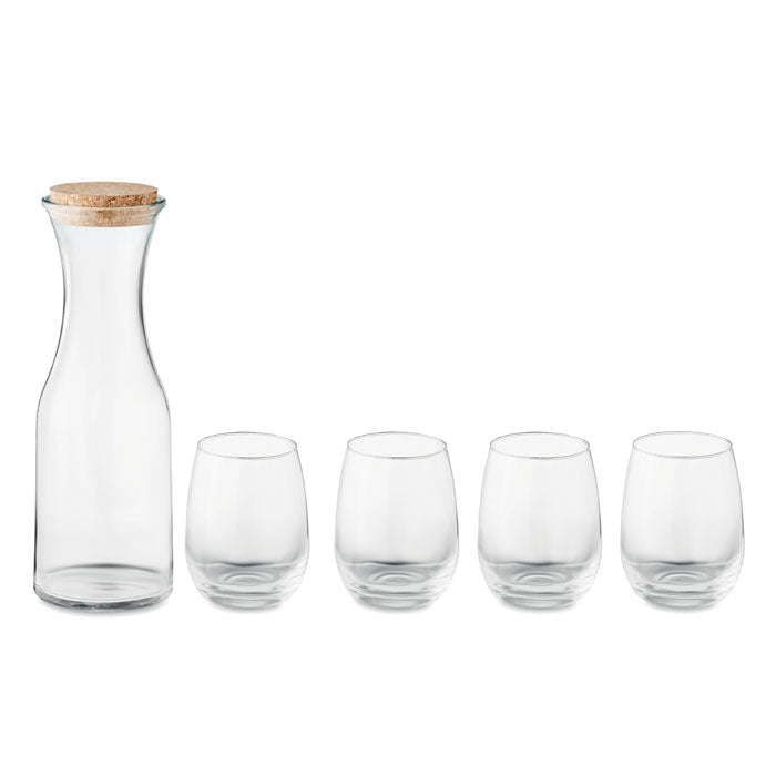 Set made of recycled glass