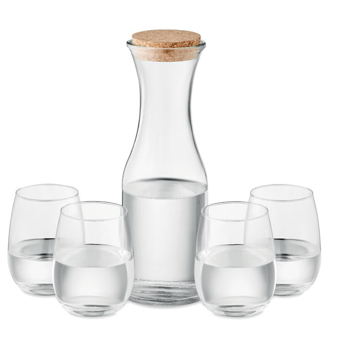 Set made of recycled glass
