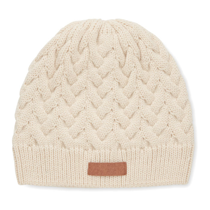 Beanie in cable knit RPET