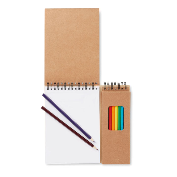 Set de coloriage avec 8 crayons de couleur