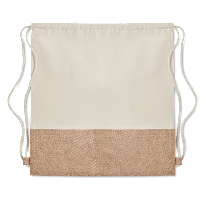 Pochette en jute avec cordon de serrage