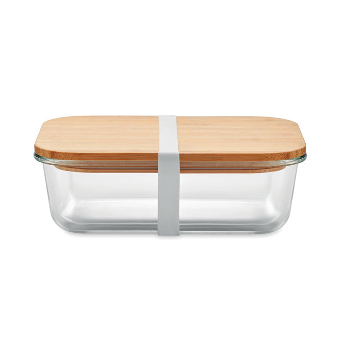 Lunchbox Glas mit Bambus