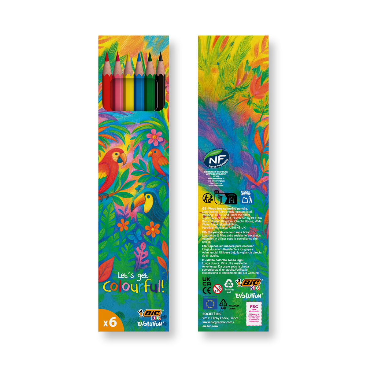 Set de 6 crayons de couleur BIC® Kids Evolution®