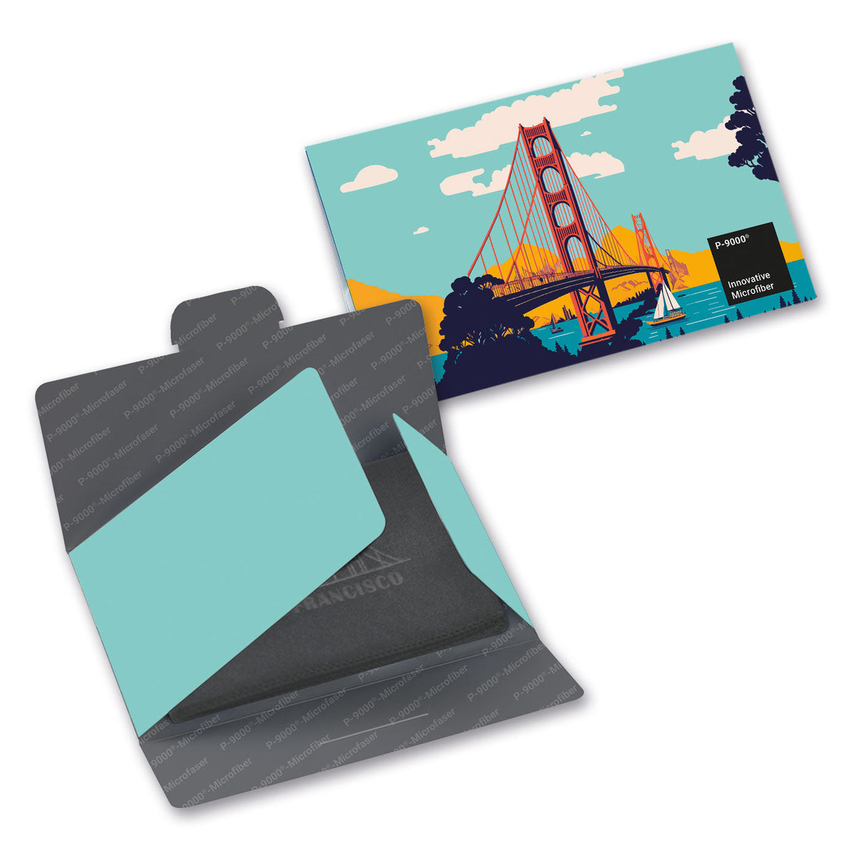 Microfiber Embossed Cloth 20x20 cm in Paper Case, All-Inclusive Package