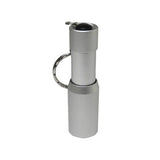 Silberne Schlüsselanhänger-Taschenlampe