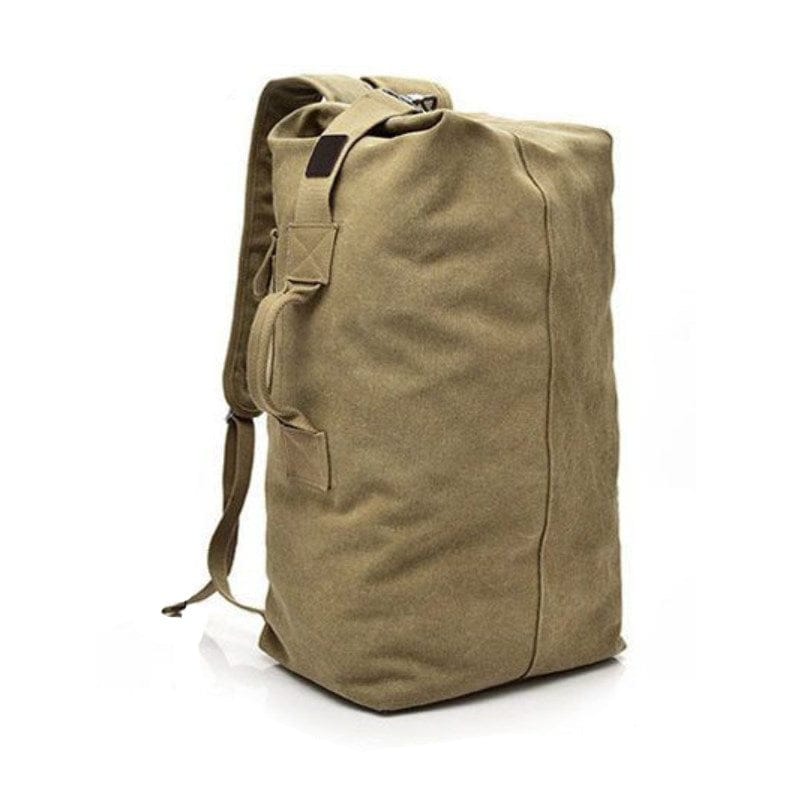 Brauner Rucksack mit braunen Schultergurten