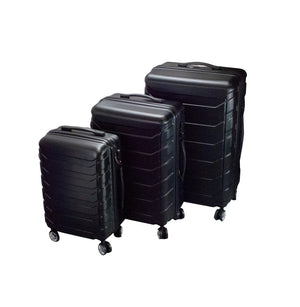 Drei schwarze Koffer-Set