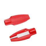 Tire tread depth gauge with valve cap remover