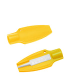 Tire tread depth gauge with valve cap remover