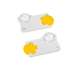 Chiphalter mit 1€-Chip und Lupe