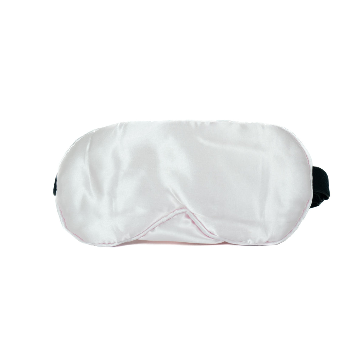 Weisse Schlafmaske mit schwarzem Gummiband