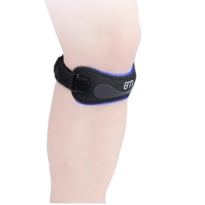 Schwarze Patellenbandage in einem Anwendungsbeispiel