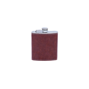 Rote Flachmann Trinkflasche von vorne