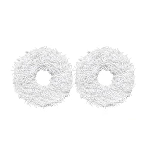 Weisse, runde Staubsauger Wischpads