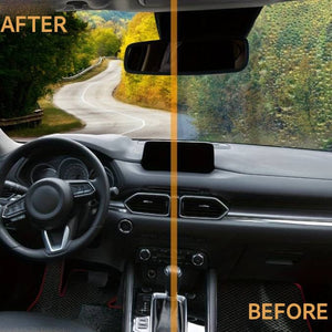 Vorher-Nachher-Bild bei Nutzung eines Luftentfeuchters im Auto