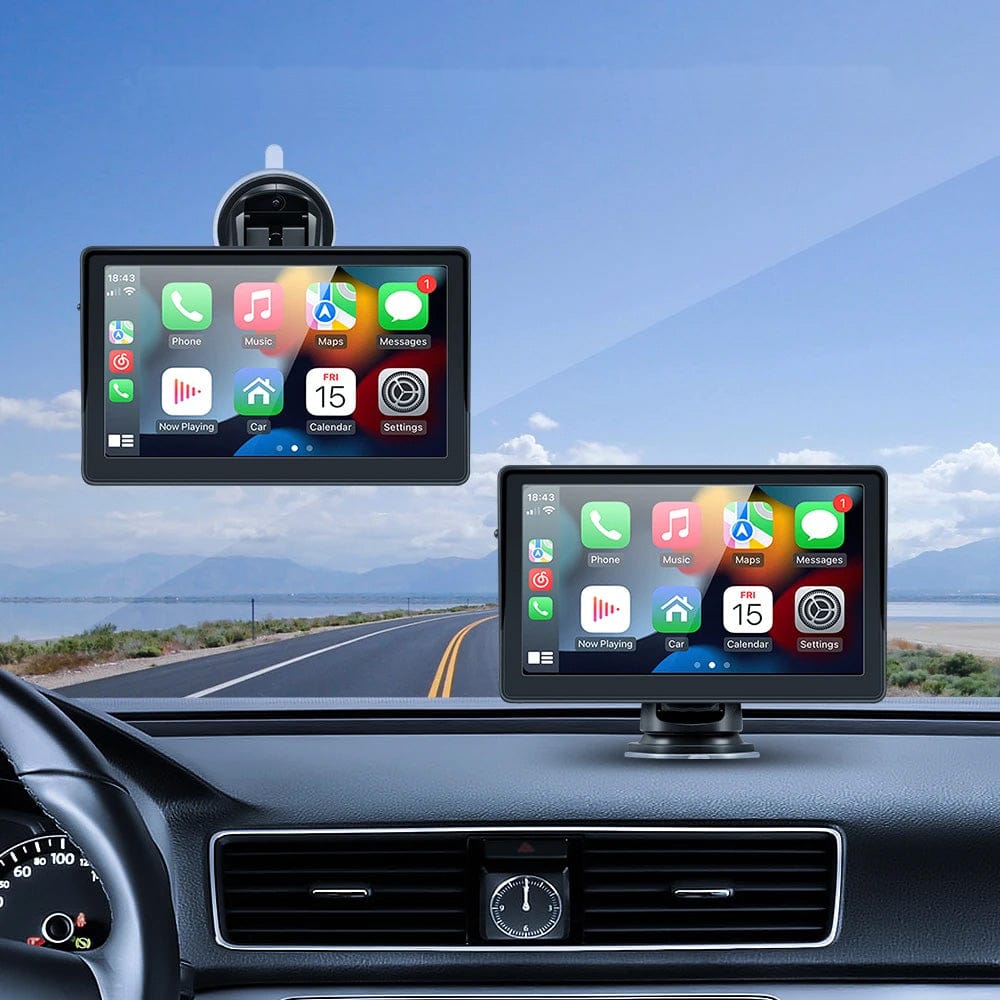 Schwarzer Auto Carplay Bildschirm in einem Anwendunsgbeispiel