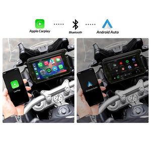 Motorrad wireless Carplay Bildschirm mit Verbindungsbeispiel