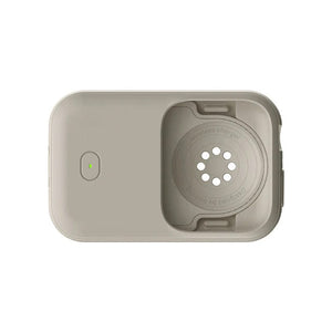 Beige Powerbank für Apple Watch von oben