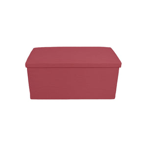 Rote Stoffbank von vorne