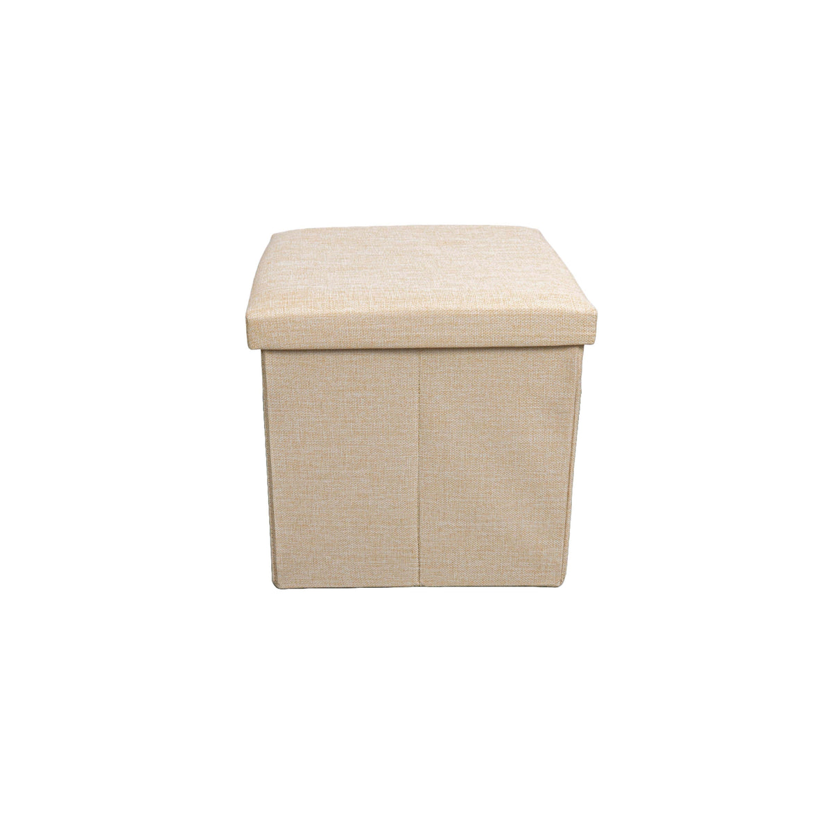 Beiger, klappbarer Stoffhocker