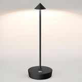 Schwarze LED-Tischlampe  von vorne