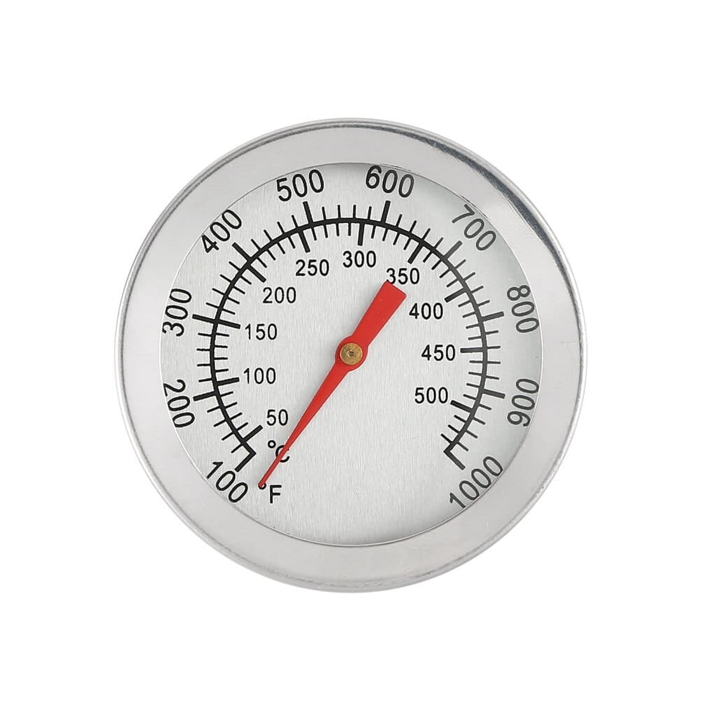 Grill-Deckelthermometer mit roter anzeige, Fahrenheit und Celsius von 100F bis 1000F und 50C bis 500C