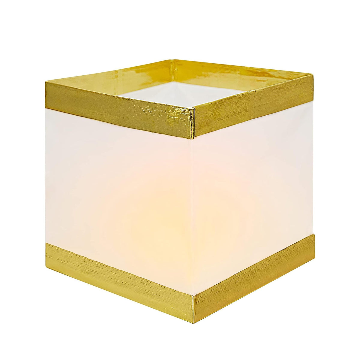 Weiss-goldene, ausgefaltete Laterne
